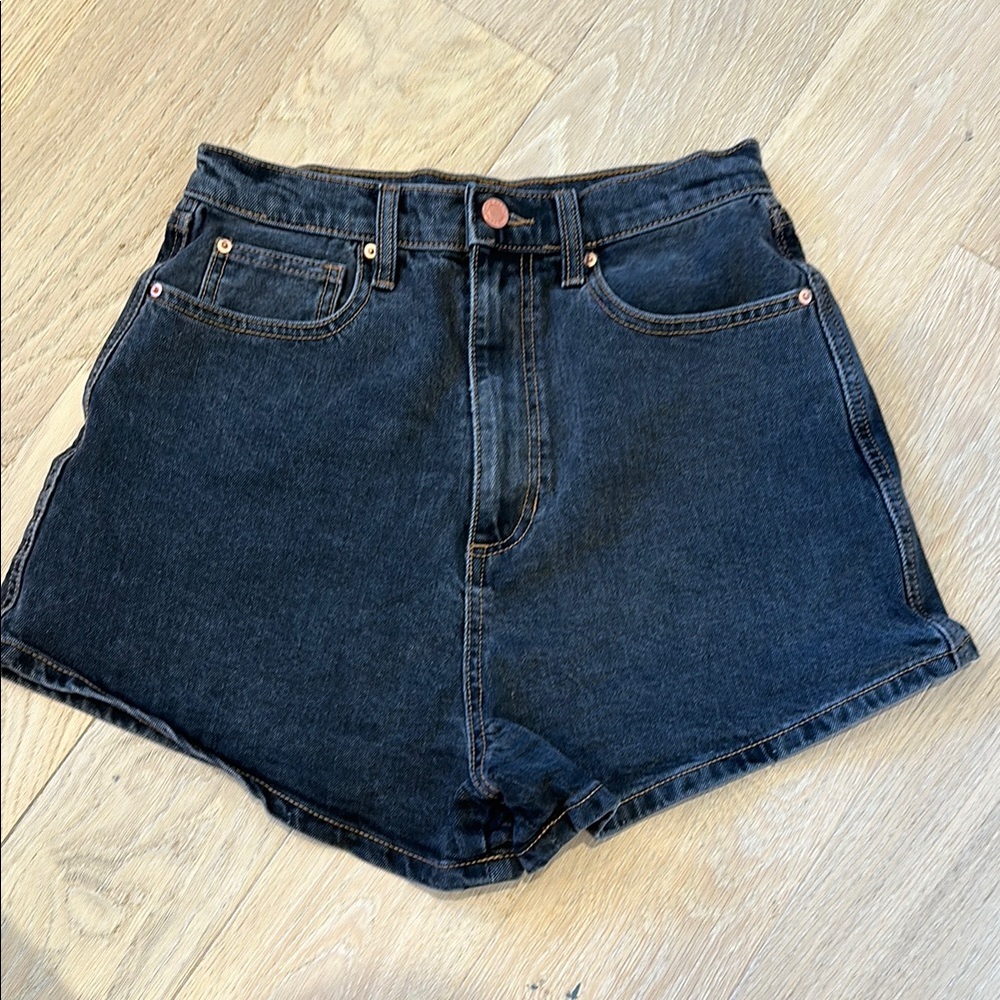WeWoreWhat Black Washed Denim Shorts